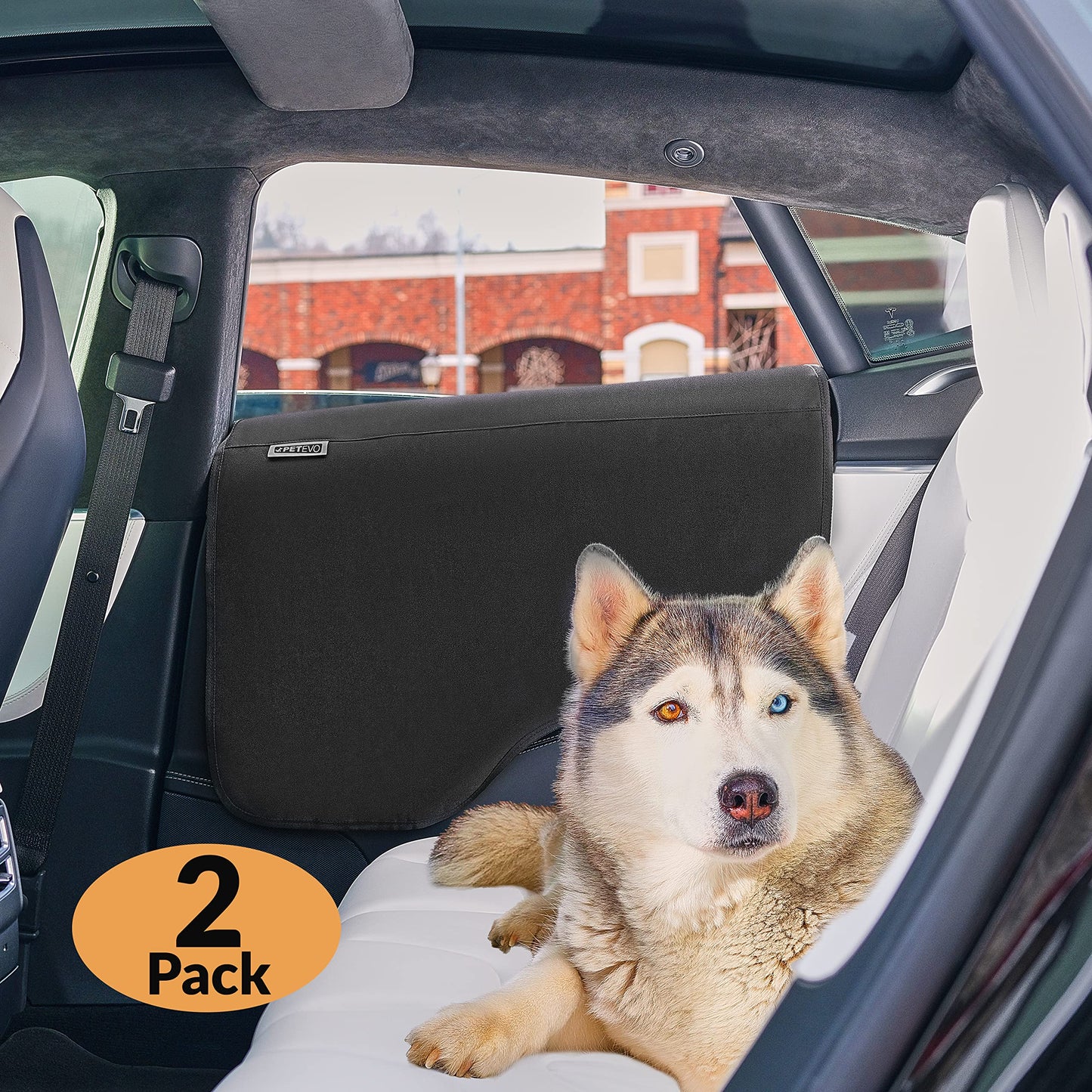 PetEvo 2PCS Car Door Protector - Interior Car Door Protectors Dog Scratch  Vehicle Door Covers Pet Car Window Guard - Waterproof Scratchproof Nonslip